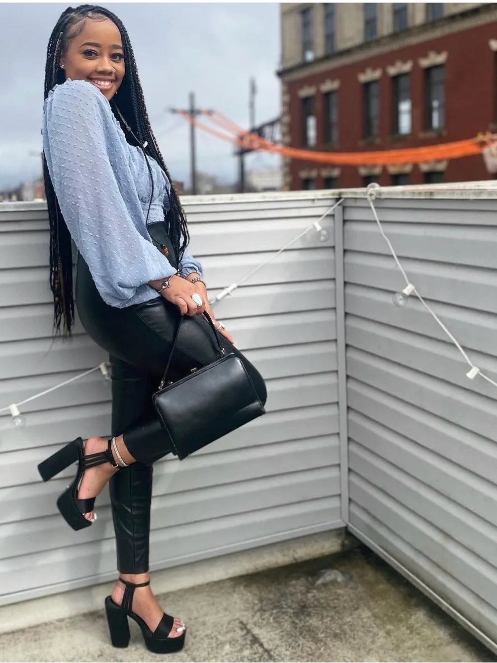 Topshop Black Suede Platform Block Heel Sandals